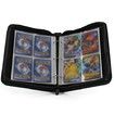 Trading Card Binder 4-Pocket Binders For Cards 400 Cards PU Yugioh Cards Pokemon TCG Card Album Folder Books Case with Zipper (Dark Pazzle) Gift.