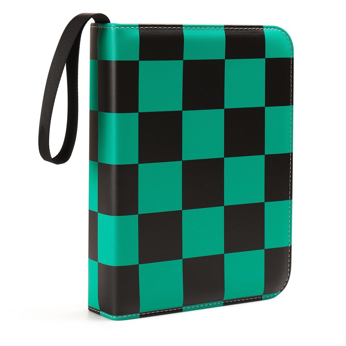 Trading Card Binder 4-Pocket Binders For Cards 400 Cards PU Yugioh Cards Pokemon TCG Card Album Folder Books Case with Zipper (Dark Pazzle) Gift.