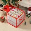 Christmas Ornament Storage Box Hold 64 Christmas Balls Holiday Ornaments Xmas Holiday Ornament Storage Cube Organizer Christmas Chest with Dividers