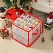 Christmas Ornament Storage Box Hold 64 Christmas Balls Holiday Ornaments Xmas Holiday Ornament Storage Cube Organizer Christmas Chest with Dividers