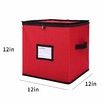 Christmas Ornament Storage Box 600D Oxford Fabric Stores up-to 64 Standard Holiday Ornaments Holder 30X30X30cm 4 Layer Xmas Storage Containers