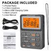 Portable AM FM Radio Emergency Weather Alert Radio Transistor Radio with Excellent Reception, Digital LED Lock Screen, Station Preset, Alarm Clock, Earphone Jack