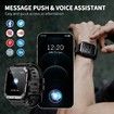 Military Smart Watches for Men IP68 Waterproof Rugged Bluetooth Call(Answer/Dial Calls) 1.83" Tactical Fitness Watch Tracker for Android iOS Outdoor Sports (Black)