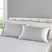 Satin Pillowcase Set of 2 Silk Pillow Cases for Hair and Skin Satin Pillow Covers 2 Pack with Envelope Closure (51*66cm Black)