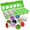 Dinosaur Matching Eggs Kids 12 P Early Learning and Educational STEM Fun Teaches Sorting and Fine Motor Skills Recognition, Easter Gift Age 3+