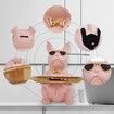 Bulldog Statue Key Bowl for Entryway Table Resin Storage Tray Modern Style Decorations for Home Table-Pink