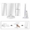Tri-Fold Lighted Vanity Mirror with 22 LED Lights Touch Screen 3X/2X/1X Magnification Make Up Mirror-White