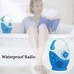 Splash Proof Shower Radio Waterproof AM FM Bathroom Outdoor Top Handle BuiltIn Speaker Adjustable Volume Audio Companion