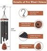 Pet Memorial Gifts,28" Pet Memorial Wind Chimes,Dog Memorial Gifts, Pet Loss Gifts,Loss of Pet Sympathy Gift,Pet Remembrance Gift in Memory of Dog Cat
