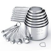 Stainless Steel Measuring Cups & Spoons Set,Cups and Spoons,Kitchen Gadgets for Cooking & Baking (7+6)
