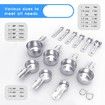 Stainless Steel Measuring Cups & Spoons Set,Cups and Spoons,Kitchen Gadgets for Cooking & Baking (7+6)