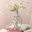 Spring Wood Bead Garland with Tassels and Bunny Tag, Colorful Rustic Wood Beads for Tiered Tray Decorations