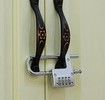 Combination Padlock 4 Digit Security Lock Retractable Stainless Steel Long Shackle for Gym School Outdoor