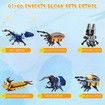 Prefilled Easter Eggs with Insect Building Blocks,Easy Assemble Surprise Easter Egg Toys Easter Party Favors,Easter Basket Stuffers,Easter Egg Hunting,Classroom Prize Toys (12 Pcs)