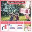 Bubble Machine Gun Pink Toys,69 Holes Bubble Guns with Thousands Bubbles and Colorful Lights,Cool Outdoor Toys Fun Gifts (Pink)