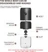 Electric Coffee Grinder with Ceramic Cone Grinder for Coffee Beans, Black