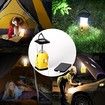 Camping Lantern Solar Rechargeable Hand Crank 4-way Powered AM/FM Radio 8 LED Flashlight Cell Phone Charger, Support AA Battery for Hike Climbing