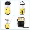 Camping Lantern Solar Rechargeable Hand Crank 4-way Powered AM/FM Radio 8 LED Flashlight Cell Phone Charger, Support AA Battery for Hike Climbing