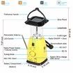 Camping Lantern Solar Rechargeable Hand Crank 4-way Powered AM/FM Radio 8 LED Flashlight Cell Phone Charger, Support AA Battery for Hike Climbing