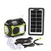 Power Station 6v 3.5W Solar Generator Panel Flashlights AUX FM MP3 PLAYER Radio 10K mAH Battery USB DC Outlets Outdoor Camping Emergency HurricaneFish