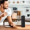 Manual Coffee Grinder,Stainless Steel Conical Burr Coffee Grinder Manual,Hand Coffee Grinder with Adjustable Setting,for Espresso to French Press - Chestnut C3,Black