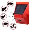 Solar Warning Light with Motion Detector Remote Control Waterproof 129db Sound Security Siren Light for Home Farm