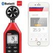 Bluetooth Wind Speed Meter Handheld Mini Digital Anemometer with Thermometer Max/Min for Weather Data Collection