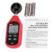 Bluetooth Wind Speed Meter Handheld Mini Digital Anemometer with Thermometer Max/Min for Weather Data Collection