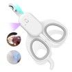 Pet Nail Clipper with LED & -U-V Light Claw Trimmer with Ultra LED Light for Dog Cat Small Animals-Grey