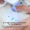 Pet Nail Clipper with LED & -U-V Light Claw Trimmer with Ultra LED Light for Dog Cat Small Animals-Grey