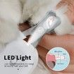 Pet Nail Clipper with LED & -U-V Light Claw Trimmer with Ultra LED Light for Dog Cat Small Animals-Grey