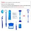 Portable Orthodontic Care Kit Orthodontic Toothbrush Kit Travel Oral Care Kit(8pcs Per Set) Blue