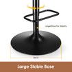 2pcs Bar Stool Set Kitchen Island Dining Chairs Breakfast Counter Pub Modern Swivel Tall Backrest Armrests Brown Height Adjustable Metal PU Leather