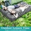 Double Sleeping Pad for Camping,Inflatable Ultra-Thick Self Inflating Camping Pad 2 Person with Pillow Built-in Foot Pump Camping Sleeping Mat (Grey)