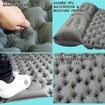 Double Sleeping Pad for Camping,Inflatable Ultra-Thick Self Inflating Camping Pad 2 Person with Pillow Built-in Foot Pump Camping Sleeping Mat (Grey)