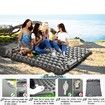 Double Sleeping Pad for Camping,Inflatable Ultra-Thick Self Inflating Camping Pad 2 Person with Pillow Built-in Foot Pump Camping Sleeping Mat (Grey)