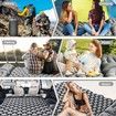 Double Sleeping Pad for Camping,Inflatable Ultra-Thick Self Inflating Camping Pad 2 Person with Pillow Built-in Foot Pump Camping Sleeping Mat (Grey)