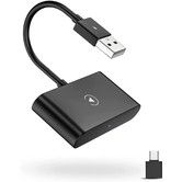 CarPlay Wireless Adapter for OEM Wired CarPlay Wireless Apple Carplay Adapter for iPhone Plug & Play Fastest Dongle Wired to Wireless Converter for Cars from 2015 & iPhone iOS 10+ (Black)