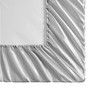 4 Piece Satin Bedding Sheet Pillowcase Sets Luxury Rich Silk Silky Super Soft Solid Color Reversible Stain-Resistant Wrinkle Free (Light Grey)