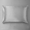 4 Piece Satin Bedding Sheet Pillowcase Sets Luxury Rich Silk Silky Super Soft Solid Color Reversible Stain-Resistant Wrinkle Free (Light Grey)