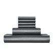 4 Piece Satin Bedding Sheet Pillowcase Sets Luxury Rich Silk Silky Super Soft Solid Color Reversible Stain-Resistant Wrinkle Free (Dark Grey)