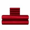 4 Piece Satin Bedding Sheet Pillowcase Sets Luxury Rich Silk Silky Super Soft Solid Color Reversible Stain-Resistant Wrinkle Free (Burgundy Red)