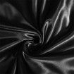 4 Piece Satin Bedding Sheet Pillowcase Sets Luxury Rich Silk Silky Super Soft Solid Color Reversible Stain-Resistant Wrinkle Free (Black)