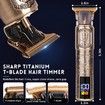 Hair Clippers Cordless Zero Gapped Trimmer T-Blade Mustache Beard Trimmer Liners Beard Shaving Kit for Men