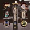 Hair Clippers Cordless Zero Gapped Trimmer T-Blade Mustache Beard Trimmer Liners Beard Shaving Kit for Men