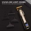 Hair Clippers Cordless Zero Gapped Trimmer T-Blade Mustache Beard Trimmer Liners Beard Shaving Kit for Men