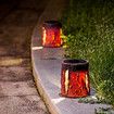 Solar Lights Outdoor, Fire Torch Lights, Flickering Lantern Lights, Solar Powered Landscape Decor Lighting for Garden, Pathway