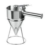 Pancake Batter Dispenser Stainless Steel Funnel Octopus Balls Waffle Maker Cooking Tools Handle Rack Kitchen Aid