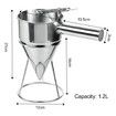Pancake Batter Dispenser Stainless Steel Funnel Octopus Balls Waffle Maker Cooking Tools Handle Rack Kitchen Aid