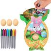 Easter Egg Decorations Kit,Egg Dye Decorator Machine with 8 Colourful Quick Drying Mark Pens, 3 Plastic DIY Painting Decoration Eggs